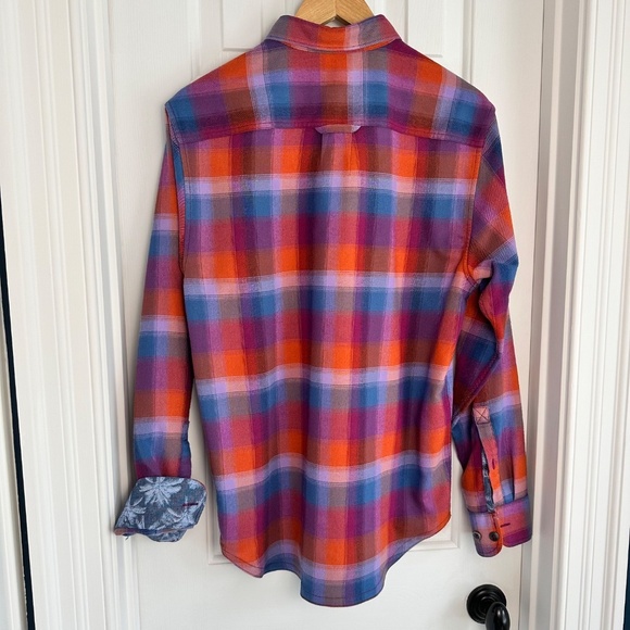 Tommy Bahama Men's Canyon Beach Fireside Check Stretch Flannel Shirt EUC - Picture 5 of 7